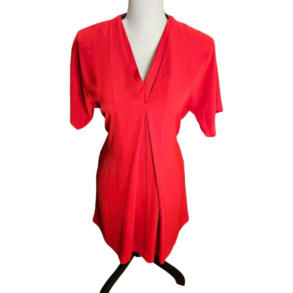 Armani Exchange Red V-Neck Dress